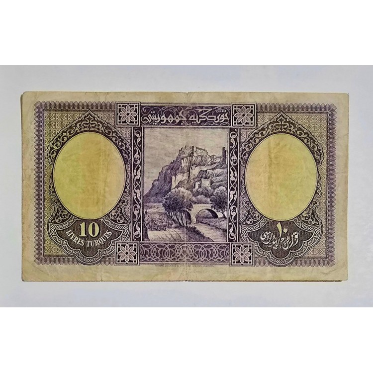 1,EMİSYON 10 LİRA  1 TERTİP PİK P-121 YIL 1927 KONDİSYON 10 /6,5