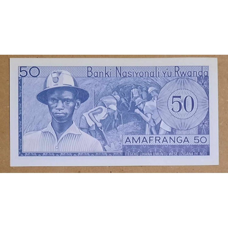 RUANDA 50 FRANCS PİK P-7c YIL 1976 KONDİSYON 10/10 
