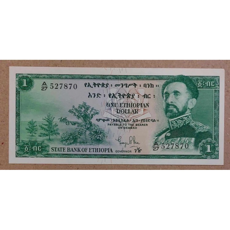 ETİYOPYA 1 DOLLAR PİK P-18a YIL 1961 KONDİSYON 10/10 