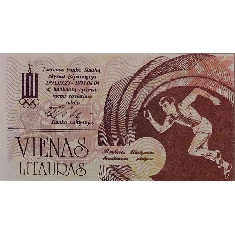 LİTVANYA 1 LITAURAS   KONDİSYON 10/10 