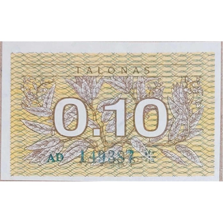LİTVANYA 0,10 TALONAS  KONDİSYON 10/10 