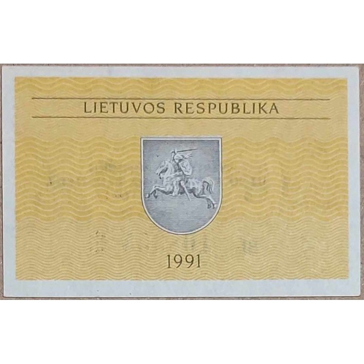 LİTVANYA 0,20 TALONAS PİK P-30 YIL 1991 KONDİSYON 10/7