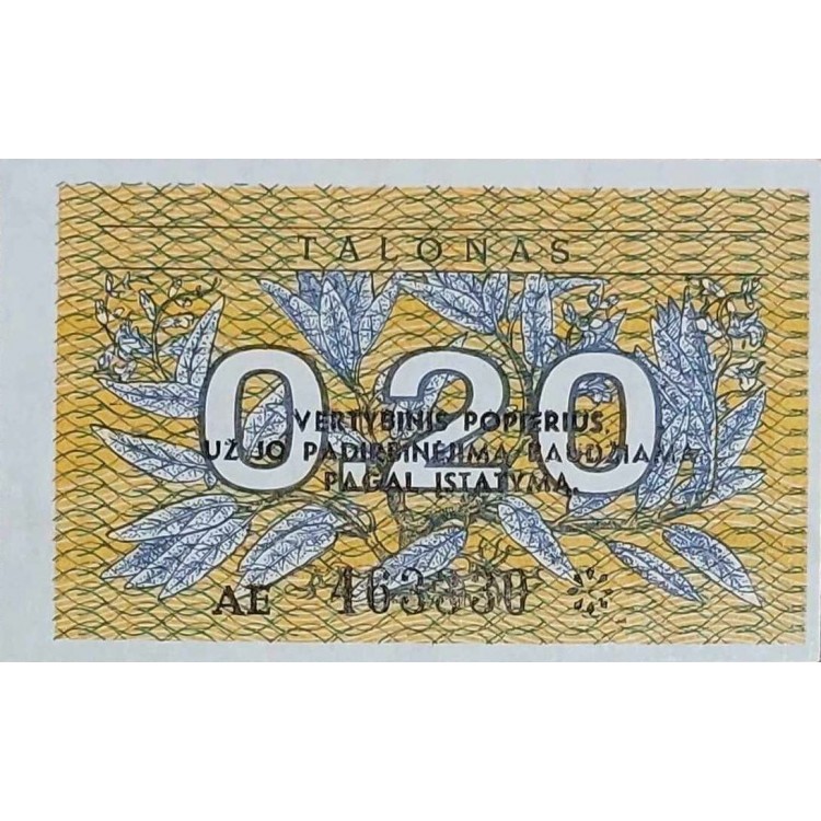 LİTVANYA 0,20 TALONAS  KONDİSYON 10/7