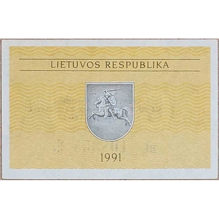 LİTVANYA 0,50 TALONAS PİK P-31 YIL 1991 KONDİSYON 10/10