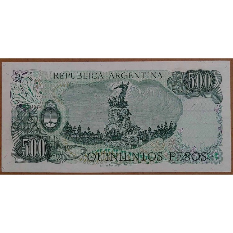 ARJANTİN 500 PESOS PİK P-303 -d YIL 1977 KONDİSYON 10/10 