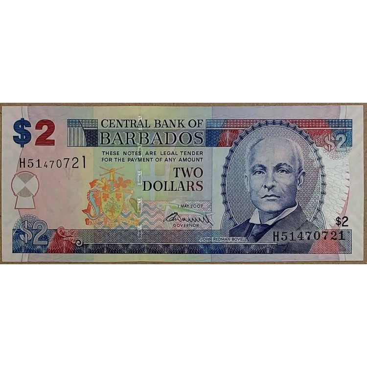 BARBADOS 2 DOLLARS  KONDİSYON 10/10