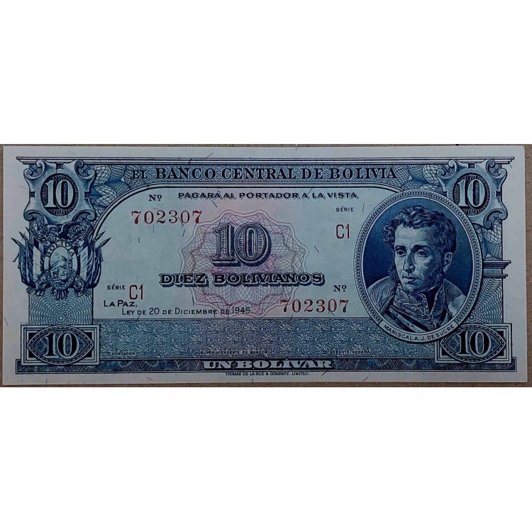 BOLİVYA 10 BOLİVİANOS KONDİSYON 10/10