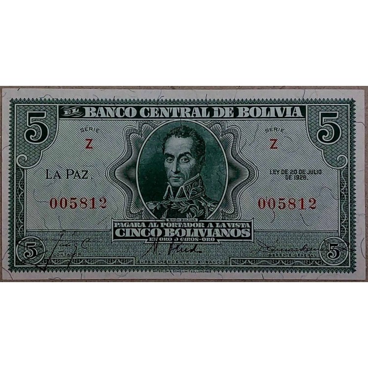 BOLİVYA 5 BOLIVIANOS   KONDİSYON 10/10