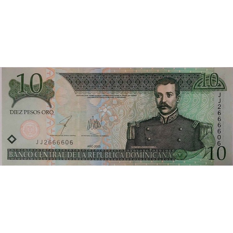 DOMİNİK CUMHURİYETİ 10 PESOS ORO KONDİSYON 10/10