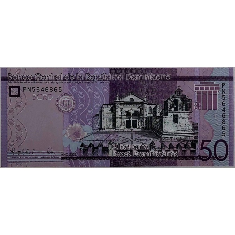 DOMİNİK CUMHURİYETİ 50 PESOS   KONDİSYON 10/10