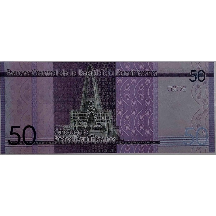 DOMİNİK CUMHURİYETİ 50 PESOS PİK P189 YIL 2022  KONDİSYON 10/10