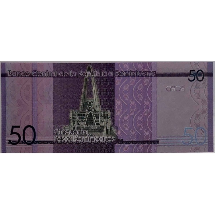DOMİNİK CUMHURİYETİ 50 PESOS  PİK P-189 YIL 2022 KONDİSYON 10/10