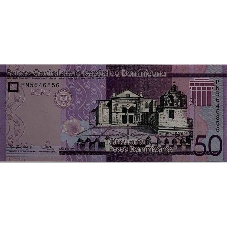 DOMİNİK CUMHURİYETİ 50 PESOS  KONDİSYON 10/10