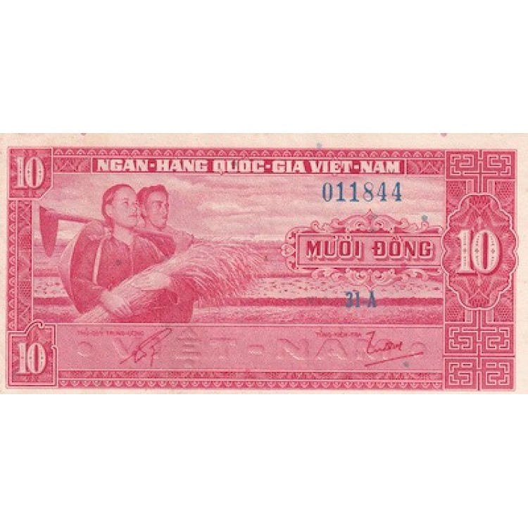 GÜNEY VİETNAM 10 DONG PİK P-5 YIL 1962 KONDİSYON 10/10