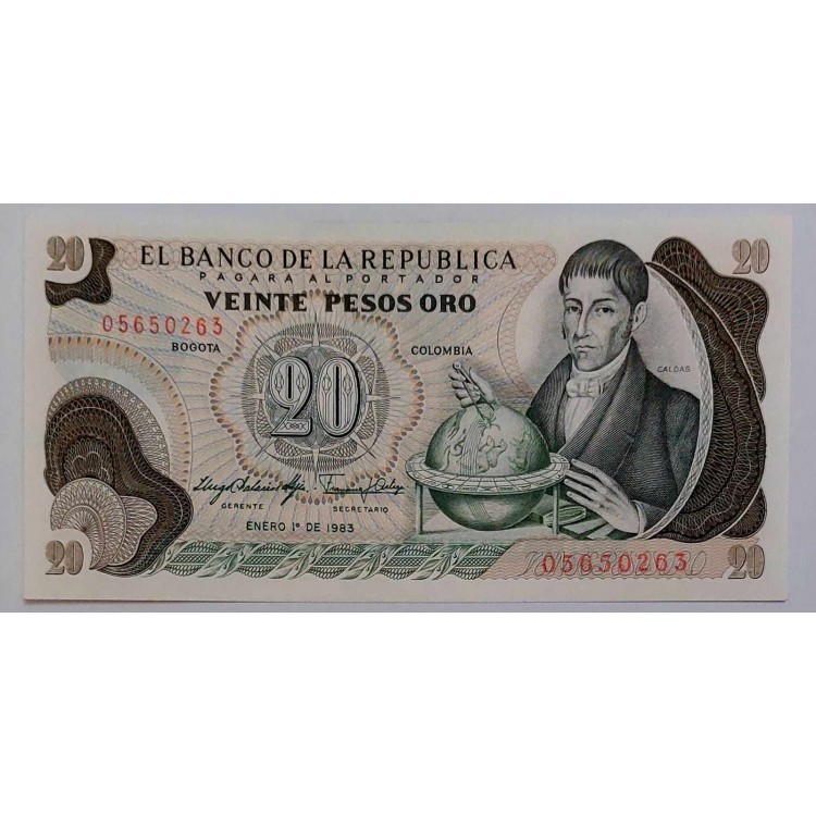 KOLOMBİYA 20 PESOS ORO  KONDİSYON 10/10 