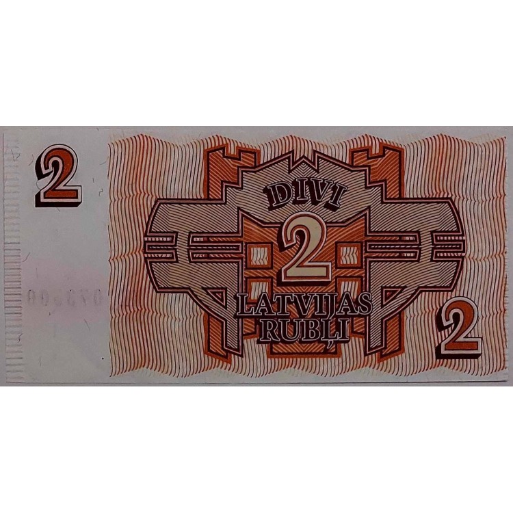 LETONYA 2 RUBLİ PİK P-36 YIL 1992 KONDİSYON 10/10