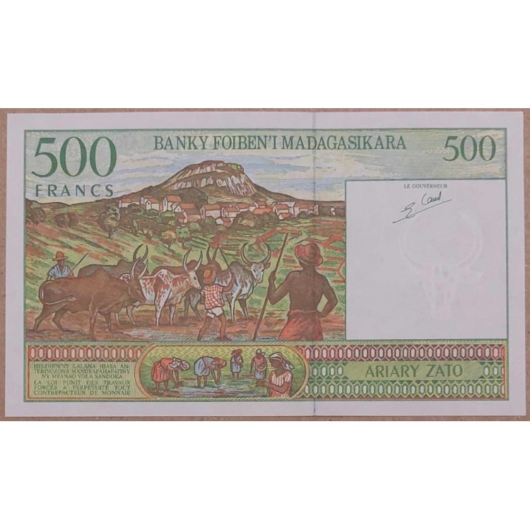MADAGASKAR 500 FRANCS PİK P-75/a YIL 1994 KONDİSYON 10/10
