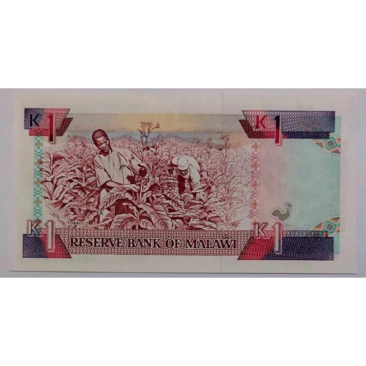 MALAVİ 1 KWACHA PİK P-23b YIL 1992 KONDİSYON 10/10 