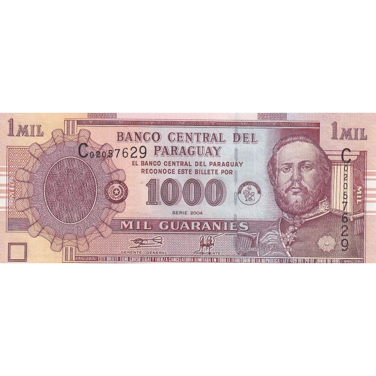PARAGUAY 1000 GUARANİES KONDİSYON 10/10 