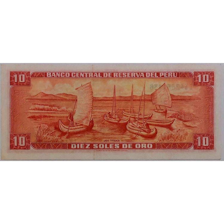 PERU 10 SOLES PİK  P -100/c YIL 1973 KONDİSYON 10/10 