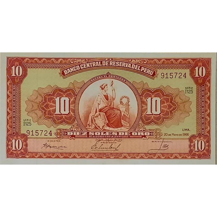 PERU 10 SOLES ORO KONDİSYON 10/10