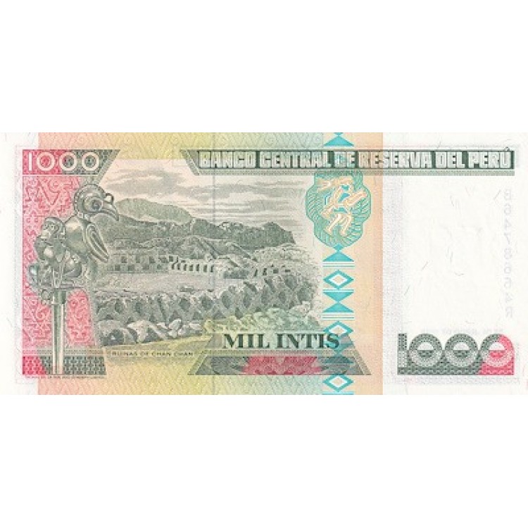 PERU 1000 INTİS PİK  P-136-b YIL 1988 KONDİSYON 10/10 