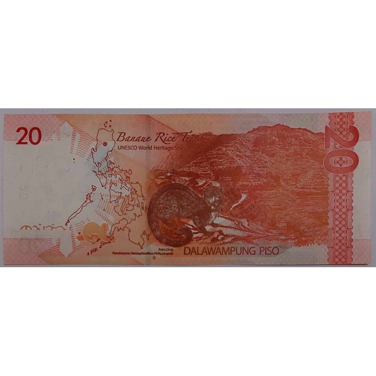 FİLİPİNLER 20 PESO PİK P-206 YIL 2012 KONDİSYON 10/10 