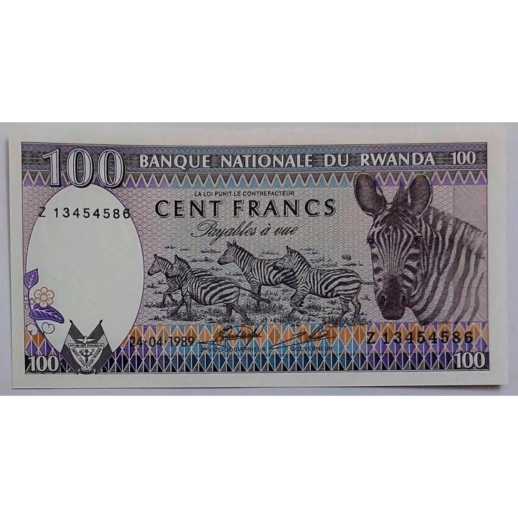 RUANDA 100 FRANCS  KONDİSYON 10/10 