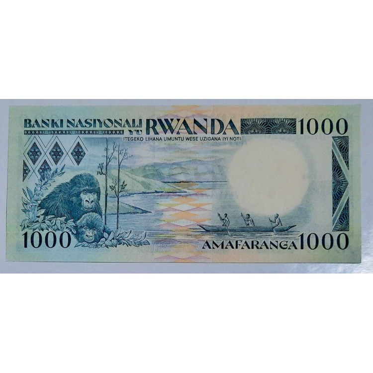 RUANDA 1000 FRANCS PİK P-21 YIL 1988 KONDİSYON 10/10 