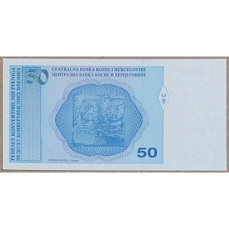 BOSNA HERSEK 50 CONVERTİPLE PFENİGA  PİK P-58 YIL 1998 KONDİSYON 10/10 