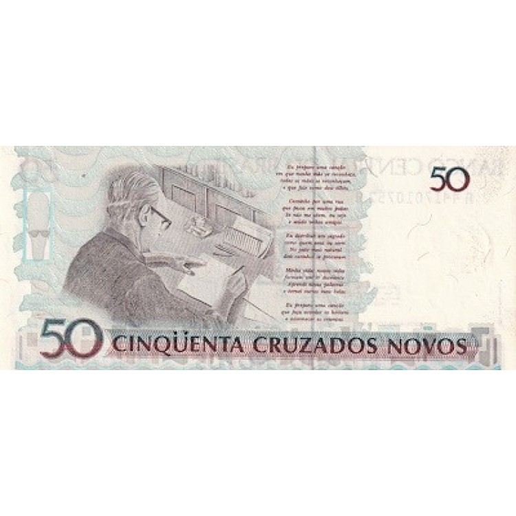 BREZİLYA 50 CRUZADOS  PİK 219/a YIL 1989 KONDİSYON 10/10 