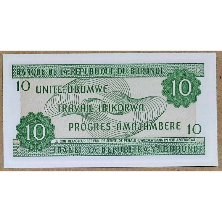BURUNDİ 10 FRANK  PİK P-33/f YIL 2007 KONDİSYON 10/10
