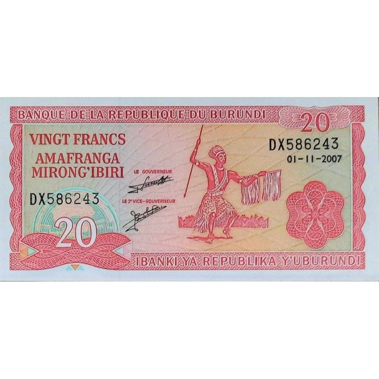 BURUNDİ 20 FRANCS KONDİSYON 10/10