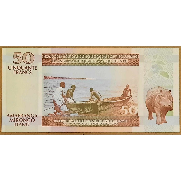 BURUNDİ 50 FRANCS PİK P-27 YIL 2005 KONDİSYON 10/10