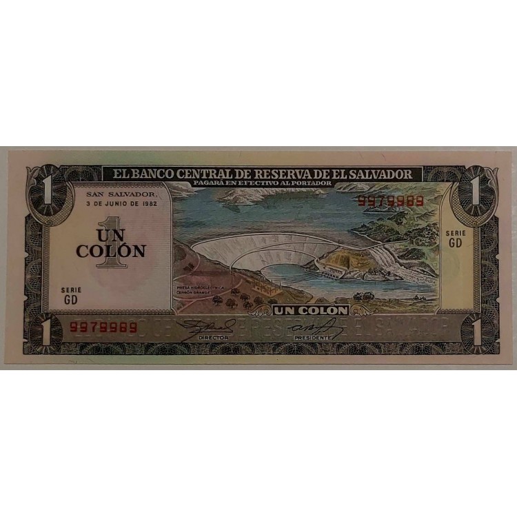 EL SALVADOR 1 KOLON PİK P-133A YIL 1982 KONDİSYON 10/10