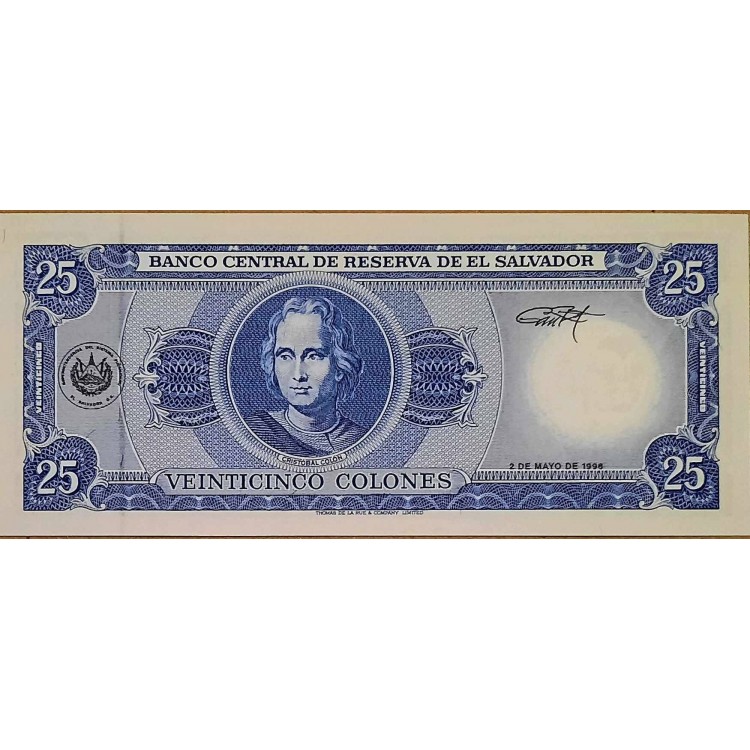 EL SALVADOR 25 KOLON  KONDİSYON 10/10 