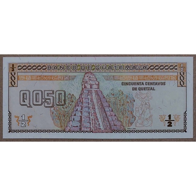 GUATEMALA 1/2 QUETZAL PİK P-72/b YIL 1996 KONDİSYON 10/10 