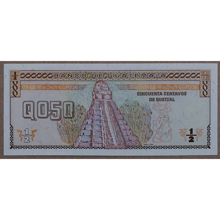 GUATEMALA 1/2 QUETZAL PİK P-72/b YIL 1996 KONDİSYON 10/10 