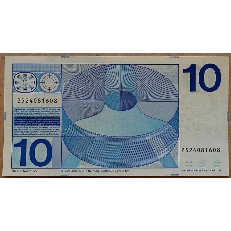 HOLLANDA 10 GULDEN PİK P-91/b YIL 1968 KONDİSYON 10/10