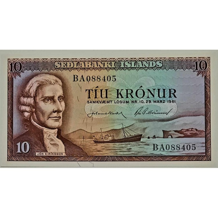İZLANDA 10 KRONUR  KONDİSYON 10/10