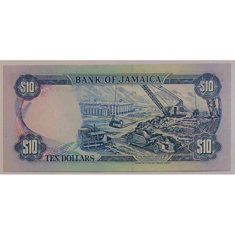 JAMAİKA 10 DOLLARS PİK P-71/d YIL 1991 KONDİSYON 10/10 