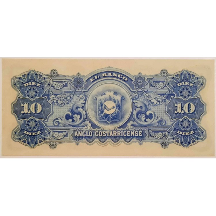 KOSTARİKA 10 COLONES  PİK pS123r YIL1903/1917 KONDİSYON 10/10 