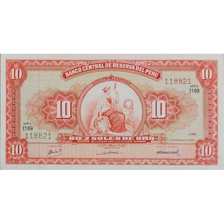 PERU 10 SOLES ORO  KONDİSYON 10/10 