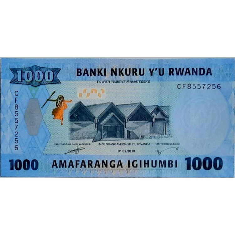 RUANDA 1000 FRANCS PİK P-43 YIL 2019 KONDİSYON 10/10 