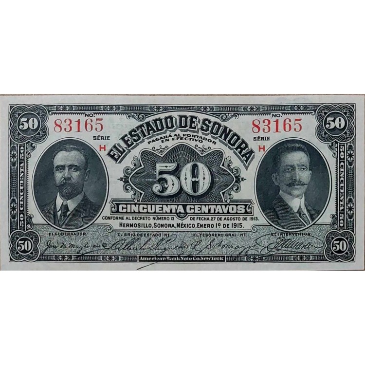 MEKSİKA 50 CENTAVOS (SONORA)  KONDİSYON 10/10 