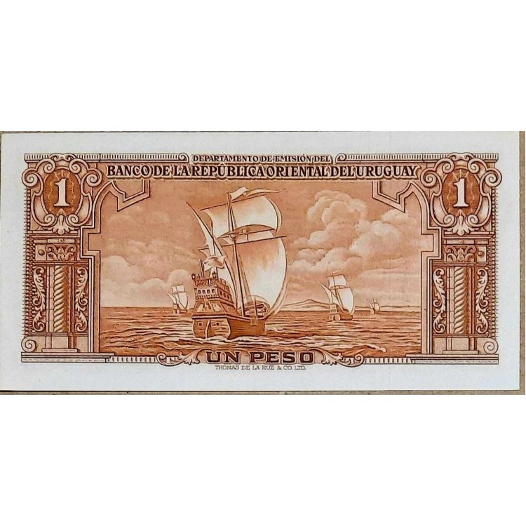 URUGUAY 1  PESO PİK P-35c YIL 1939 KONDİSYON 10/10 