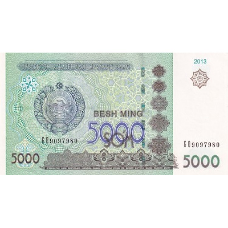ÖZBEKİSTAN 5.000 SOM KONDİSYON 10/10