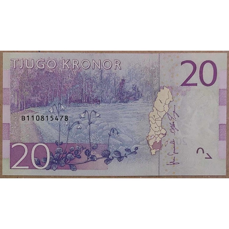 İSVEÇ 20 KRONOR PİK P-69 YIL 2015 KONDİSYON 10/10