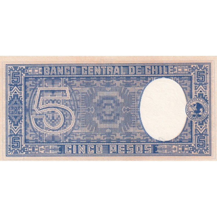 ŞİLİ 5 PESOS PİK P-119/a YIL 1958/59 KONDİSYON 10/10 