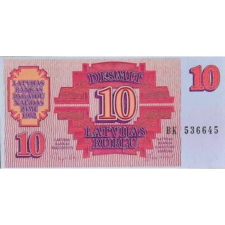 LETONYA 10 RUBLİ  KONDİSYON 10/10